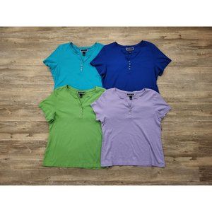 Karen Scott Henley Shirts Bundle - XL